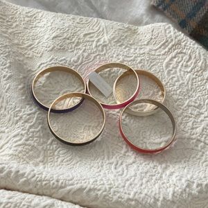 Set of five Kate Spade enamel bracelets